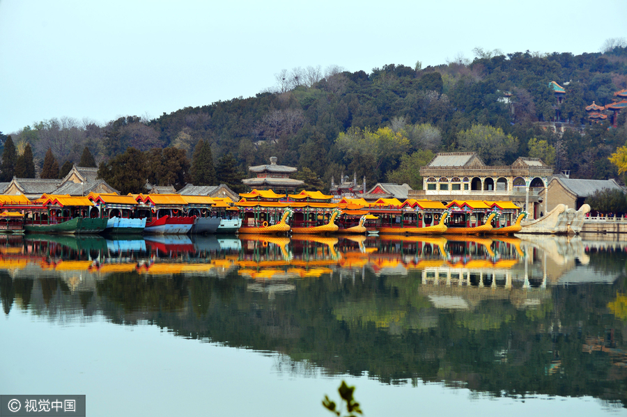 北京頤和園迎初冬 迷人景象似江南水鄉（組圖）